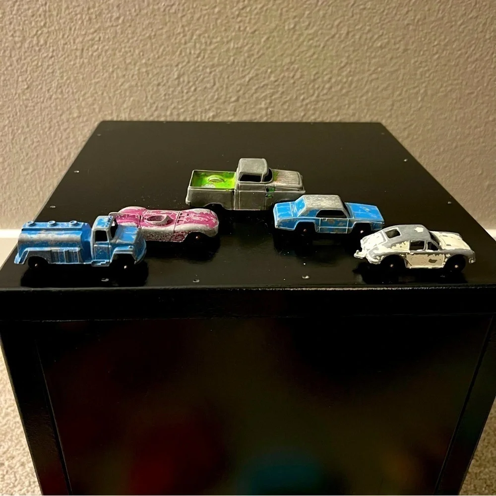 Vintage lot of five all metal cars